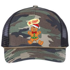 Funny Christmas Cookie Cookies OH SNAP Gingerbread Man Retro Rope Trucker Hat Cap