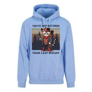 Funny Cowboy Cat YouVe Just Buttered Your Last Biscuit Unisex Surf Hoodie