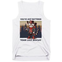 Funny Cowboy Cat YouVe Just Buttered Your Last Biscuit Tank Top