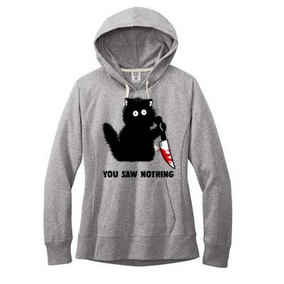 Funny Cat Cat Lovers You Saw Nothing Women's Fleece Hoodie