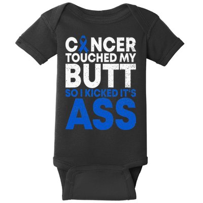 Funny Colon Cancer Survivor Cancer Awareness Ribbon Baby Bodysuit
