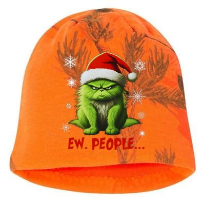 Funny Christmas Cat Ew People Meowy Cat Lovers Kati - Camo Knit Beanie