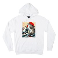 Funny Catzilla Cat Japanese Art Cat Gifts Hoodie