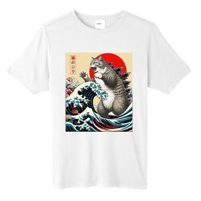 Funny Catzilla Cat Japanese Art Cat Gifts Tall Fusion ChromaSoft Performance T-Shirt