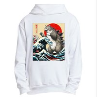 Funny Catzilla Cat Japanese Art Cat Gifts Urban Pullover Hoodie