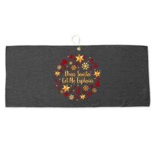 Funny Christmas Cool Gift Dear Santa Let Me Explain Gift Large Microfiber Waffle Golf Towel