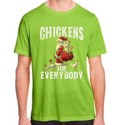 Funny Chicken Christmas Chicken Lover Xmas Day Santa Claus Cool Gift Adult ChromaSoft Performance T-Shirt