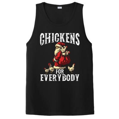 Funny Chicken Christmas Chicken Lover Xmas Day Santa Claus Cool Gift PosiCharge Competitor Tank