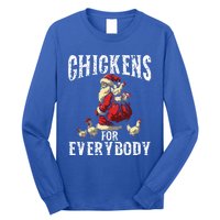 Funny Chicken Christmas Chicken Lover Xmas Day Santa Claus Cool Gift Long Sleeve Shirt