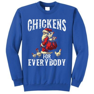 Funny Chicken Christmas Chicken Lover Xmas Day Santa Claus Cool Gift Sweatshirt