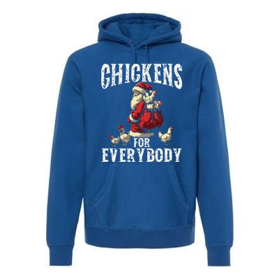 Funny Chicken Christmas Chicken Lover Xmas Day Santa Claus Cool Gift Premium Hoodie