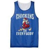 Funny Chicken Christmas Chicken Lover Xmas Day Santa Claus Cool Gift Mesh Reversible Basketball Jersey Tank