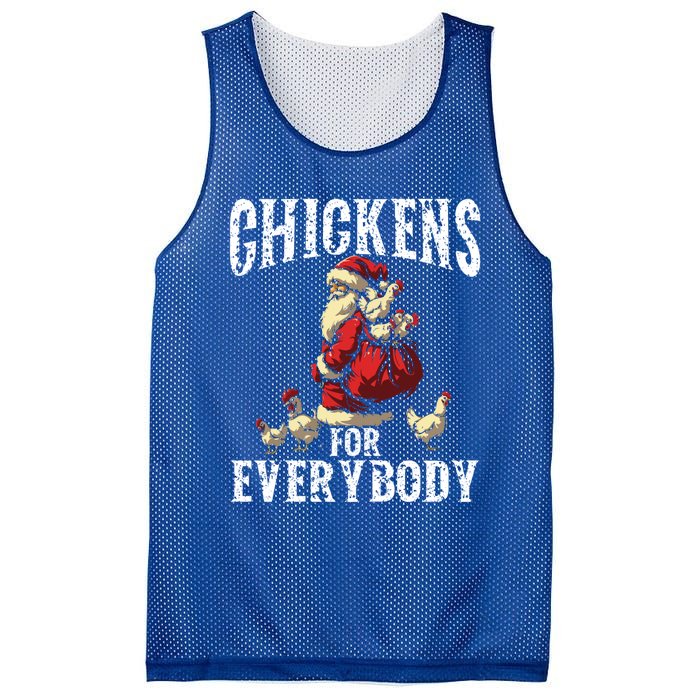 Funny Chicken Christmas Chicken Lover Xmas Day Santa Claus Cool Gift Mesh Reversible Basketball Jersey Tank