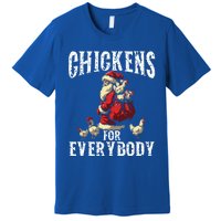 Funny Chicken Christmas Chicken Lover Xmas Day Santa Claus Cool Gift Premium T-Shirt