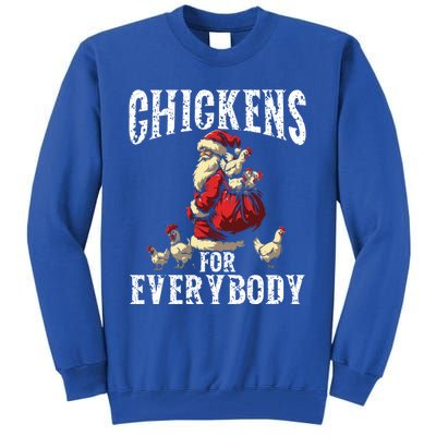 Funny Chicken Christmas Chicken Lover Xmas Day Santa Claus Cool Gift Tall Sweatshirt