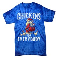 Funny Chicken Christmas Chicken Lover Xmas Day Santa Claus Cool Gift Tie-Dye T-Shirt