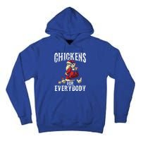 Funny Chicken Christmas Chicken Lover Xmas Day Santa Claus Cool Gift Tall Hoodie