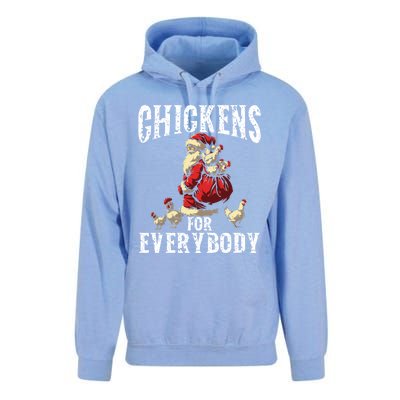 Funny Chicken Christmas Chicken Lover Xmas Day Santa Claus Cool Gift Unisex Surf Hoodie