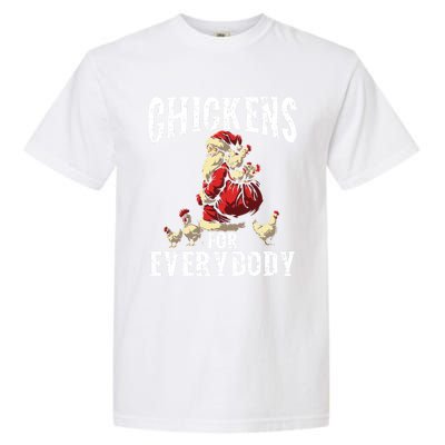 Funny Chicken Christmas Chicken Lover Xmas Day Santa Claus Cool Gift Garment-Dyed Heavyweight T-Shirt