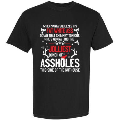 Funny Costume Christmas Jolliest Bunch Of A Holes Fun Sarcastic Xmas Garment-Dyed Heavyweight T-Shirt