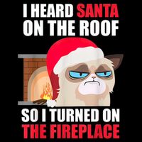 Funny Christmas Cat Hates Santa Grumpy Annoyed Cats Flexfit Unipanel Trucker Cap