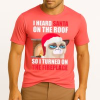 Funny Christmas Cat Hates Santa Grumpy Annoyed Cats Cooling Performance Crew T-Shirt