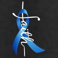 Faith Colon Cancer Cross Ribbon Hat