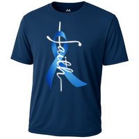 Faith Colon Cancer Cross Ribbon Performance Shirt