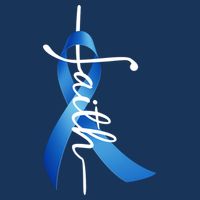 Faith Colon Cancer Cross Ribbon Flatbill Hat