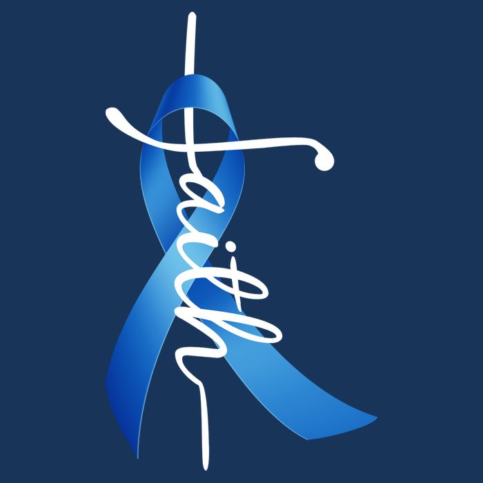 Faith Colon Cancer Cross Ribbon Flatbill Hat