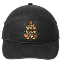 Funny Chickens Christmas Tree Ornament Decor Gift 7-Panel Snapback Hat