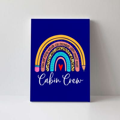 Funny Cabin Crew Rainbow Leopard Travel And Tourism Work Meaningful Gift Canvas