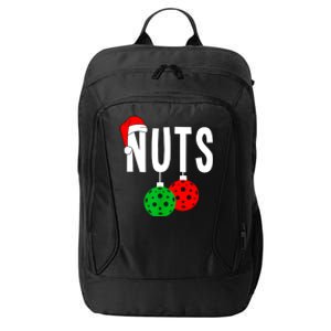 Funny Christmas Couples Nuts Xmas Chest Nuts Matching Pickleball Gift City Backpack