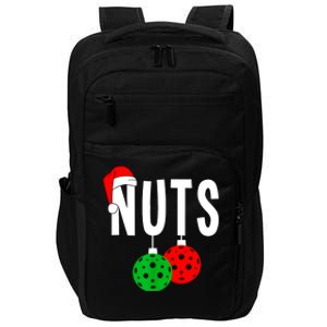 Funny Christmas Couples Nuts Xmas Chest Nuts Matching Pickleball Gift Impact Tech Backpack