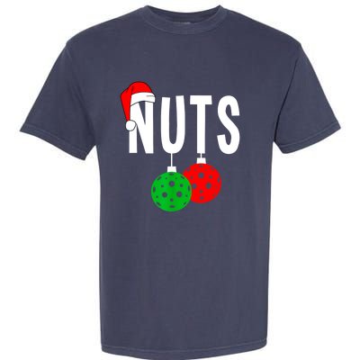 Funny Christmas Couples Nuts Xmas Chest Nuts Matching Pickleball Gift Garment-Dyed Heavyweight T-Shirt