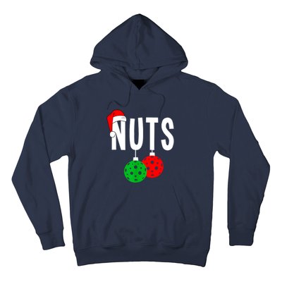 Funny Christmas Couples Nuts Xmas Chest Nuts Matching Pickleball Gift Hoodie