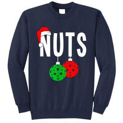 Funny Christmas Couples Nuts Xmas Chest Nuts Matching Pickleball Gift Sweatshirt