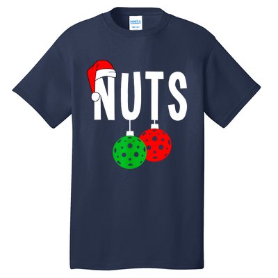 Funny Christmas Couples Nuts Xmas Chest Nuts Matching Pickleball Gift Tall T-Shirt