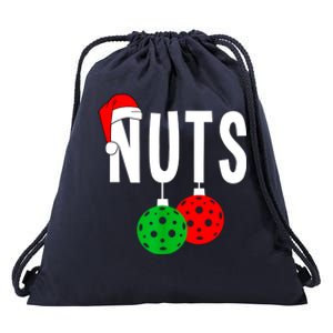 Funny Christmas Couples Nuts Xmas Chest Nuts Matching Pickleball Gift Drawstring Bag