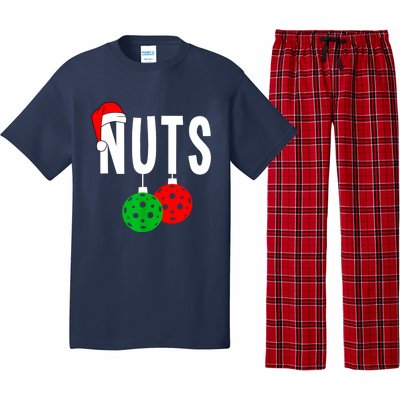 Funny Christmas Couples Nuts Xmas Chest Nuts Matching Pickleball Gift Pajama Set