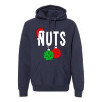 Funny Christmas Couples Nuts Xmas Chest Nuts Matching Pickleball Gift Premium Hoodie