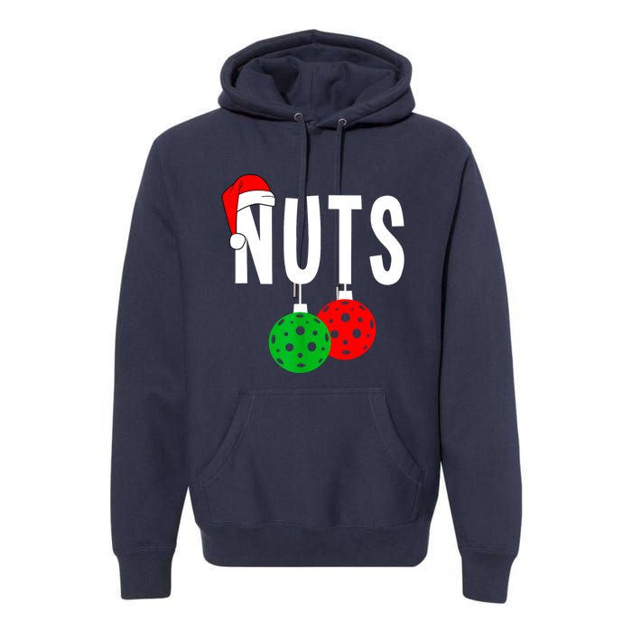 Funny Christmas Couples Nuts Xmas Chest Nuts Matching Pickleball Gift Premium Hoodie