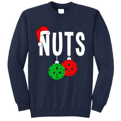 Funny Christmas Couples Nuts Xmas Chest Nuts Matching Pickleball Gift Tall Sweatshirt