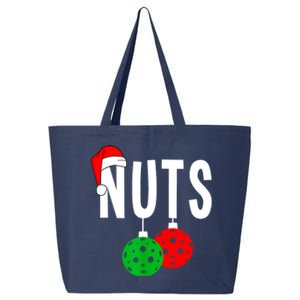 Funny Christmas Couples Nuts Xmas Chest Nuts Matching Pickleball Gift 25L Jumbo Tote