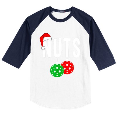 Funny Christmas Couples Nuts Xmas Chest Nuts Matching Pickleball Gift Baseball Sleeve Shirt