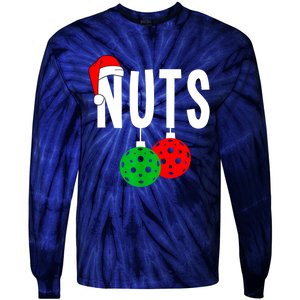 Funny Christmas Couples Nuts Xmas Chest Nuts Matching Pickleball Gift Tie-Dye Long Sleeve Shirt