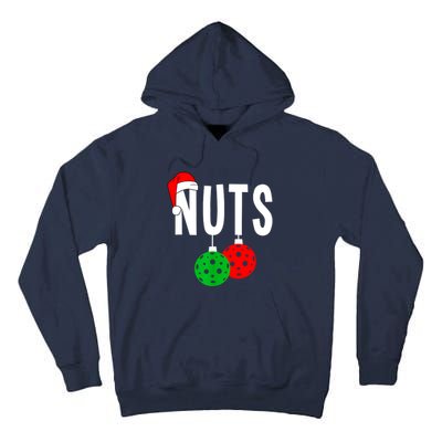 Funny Christmas Couples Nuts Xmas Chest Nuts Matching Pickleball Gift Tall Hoodie