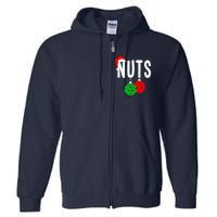 Funny Christmas Couples Nuts Xmas Chest Nuts Matching Pickleball Gift Full Zip Hoodie