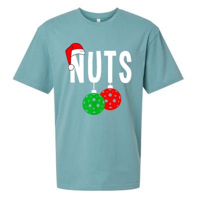 Funny Christmas Couples Nuts Xmas Chest Nuts Matching Pickleball Gift Sueded Cloud Jersey T-Shirt