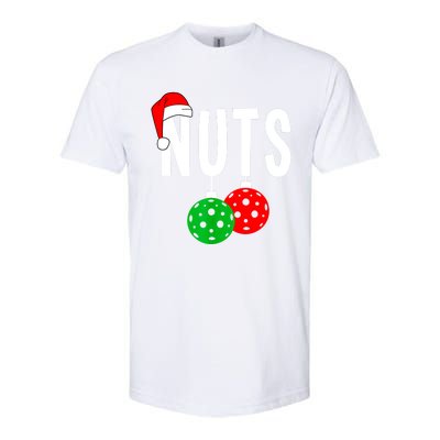 Funny Christmas Couples Nuts Xmas Chest Nuts Matching Pickleball Gift Softstyle CVC T-Shirt